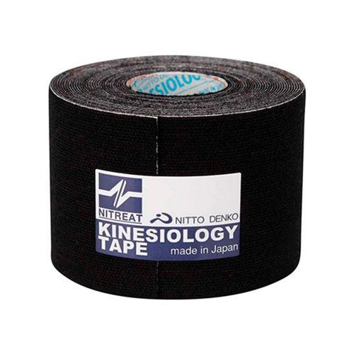 Bandagem Kinesiology Adesiva Tape Preta 5cm X 5m Nitto