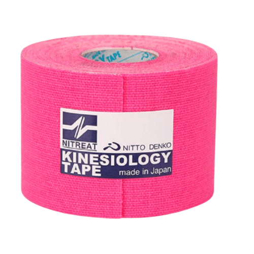 Bandagem Kinesiology Adesiva Tape Rosa 5cm X 5m Nitto